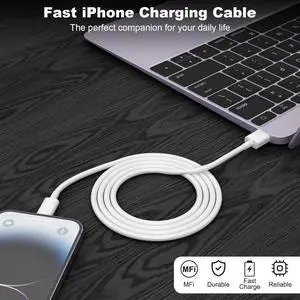 Car Carplay Cable USB A to Lightning Cable MFi Certified Charger Cord Compatible with iPhone 14pro max/14/13/12/11/XS/XR/X/8/7 iPad 4/5/6/7/8 Air 2/3 Car Charging Cable (3FT)