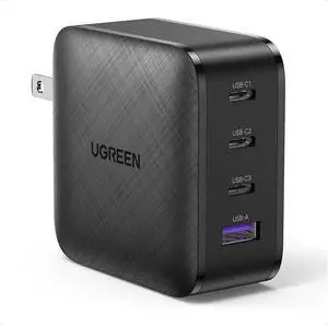 UGREEN 65W Multiport USB C Wall Charger, 4 Port USB Charging Station PPS Fast Charger Adapter Compatible for MacBook Pro/Air, Dell XPS 13, iPad, iPhone 13/13 Mini/13 Pro Max/12, Galaxy S21/S20, Pixel