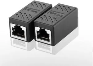 2pcs Alloy Internet Tools RJ45 8P8C Coupler Plug Adapter Network LAN Cable Extender Connector