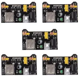5pcs 3.3V 5V Power Supply Module for MB102 102 Prototype Breadboard DC 6.5-12V or USB Power Supply Module