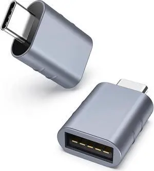 USB C to USB Adapter Pack of 2 USB C Male to USB3 Female Adapter Compatible with MacBook Pro 2021 iMac iPad Mini 6/Pro MacBook Air 2022 and Other Type C or Thunderbolt 4/3 Devices Space Blue