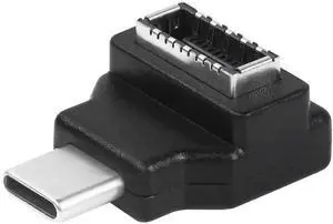 USB 3.1 Type E to Type C Extension Adapter,(5Gbps) Internal Connector,Right Angle USB C Male to Type E Female Adapter CompatibileUSB3.0 -Black USB 3.1 Type E to Type C Extension Adapter,(5Gbps) Internal Connector,Right Angle USB C Male to Type E Female Adapter CompatibileUSB3.0 -Black