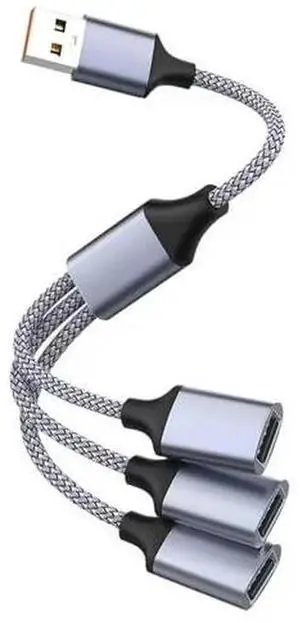 1 to 3 USB 3.0 Cable Adapter Y Splitter Cable USB Power Fast Charging USB2.0 Male to 3 Female