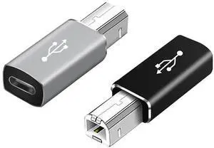 USB C Female to Printer Male USB B Convert Adapter Type C to MIDI Connector for Printer MIDI Electric Piano &Type-C Device/Laptop 2pcs USB C Female to Printer Male USB B Convert Adapter Type C to MIDI Connector for Printer MIDI Electric Piano &Type-C Device/Laptop 2pcs
