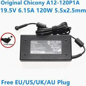 Chicony 19.5V 6.15A 120W A12-120P1A AC Power Supply Adapter for GE60 GE72 GP60 GP70 PE62 GL62 GF63 Laptop Charger