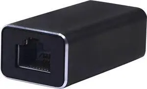 RJ45 LAN Coupler Adapter Surge Thundering Protector Gigabit 1000Mbs Ethernet Extender Connector for Cat7 Cat6 Cat5e Female to Female (Black)