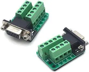 DB9 DSUB 9 Pin Male and Female Adapter RS232 to Terminal Board Signal Module