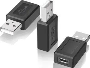 Mini USB Adaptor USB 2.0 A Male to USB Micro Female Converter (3 Pack)