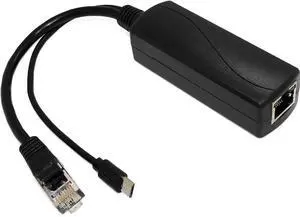 Micro USB PoE Splitter 5V 3A, IEEE 802.3af/at Standard 10/100Mbps for Raspberry Pi 3B, Tablets, Dropcam Power Over Ethernet USB Splitter Adapter