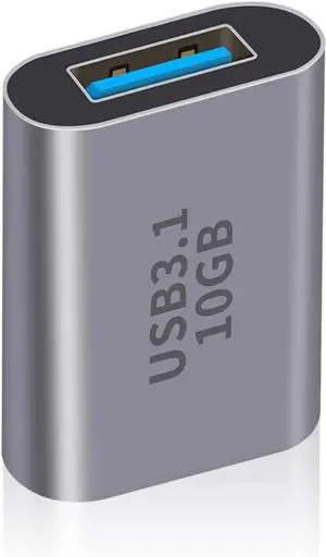 USB C Female to USB Female Adapter 3.1 Gen2, 10Gbps Bi-Directional Type C to Type A Adapter OTG Adapter Support Data Sync and Charging for Laptop, PC, iPhone, MacBook Pro, Laptop