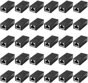 30 PCS RJ45 Coupler RJ45 Inline Coupler Cat8 Cat7 Cat6a Cat6 Cat5e Cat5 Ethernet Coupler Ethernet Extension Cable Ethernet Cable Extenderfor TV, Router, PC, Network Switch, Xbox, PlayStation