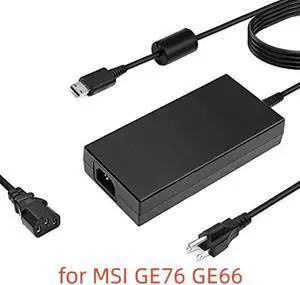 230W USB Tip Power Cord Charger for GE76 GE66 Raider GP76 GP66 Leopard Laptops (20V 11.5A)