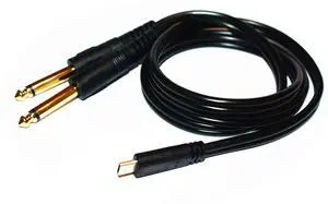 Type-C to Dual 6.35mm Male TS Audio Cable USB-C to 1/4 inch Audio Cord Y Splitter Male for Laptop Smartphone Tablet Amplifier Console Mixer Speaker 1m/3.28Ft