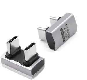 240W USB C 180 Degree Adapter (40Gbps Data, 8K@60Hz Video) U Shape Type C Male to Male Adapter, USB C Angle for Thunderbolt 4/3, Switch, Laptop, Tablet, iPhone 16 15 2Pack