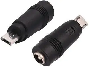 Micro DC Power Adapter DC5.5x2.1mm to Micro USB 5V DC Power Supply Charging Cables Connector for Cellphone, Tablet,MP3 and Micro USB Device.(2Pack-Micro)