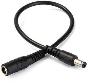 DC Power Extension Cable 5.5mm x 2.1mm Male to 5.5mm x 2.5mm Female 12V 22AWG DC 5521 Male to 5525 Female Adapter for Laptop Solar Camera Router LED Projector 30cm/11.81inch 2pcs
