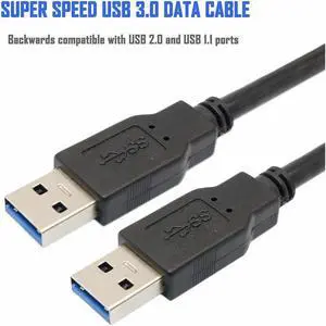 USB 3.0 Cable Male to Male USB to USB Cable SuperSpeed Black 3 Feet USB 3.0 Cable Male to Male USB to USB Cable SuperSpeed Black 3 Feet