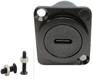 D Type Panel Mount Adapter Coupler USB Type C 3.1 Female to Female Panel Fixed Pass Through Module Extension Converter Data Transmission for Audio Video Network Equipment