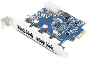 4 Port USB 3.0 PCI Express Card PCIe USB 3.0 Host Controller 4 x USB3.0 with VLI Controler NED720201 5GBPS