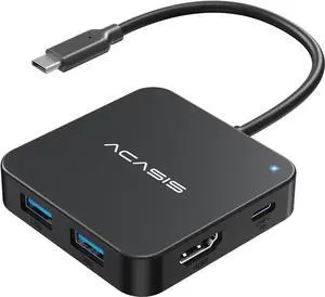 USB C Hub 10Gbps, Multiport Adapter with 4K 60Hz HDMI, 100W Power Delivery, 3 USB A3.2+1 USB-C 3.1 Data Port, USB C to HDMI Adapter for MacBook, iPad PRO, XPS(Black)