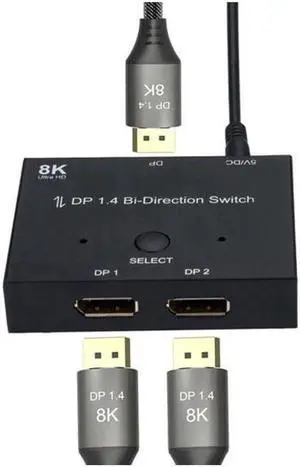 DP DisplayPort 1.4 Bi-Direction Switch MST Hub Support HDCP SST Extended 8K@30hz 4K@60hz