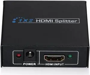 HDMI 1 in 2 out 1080p 4K 1x2 HDCP Stripper 3D Splitter Power Signal Amplifier