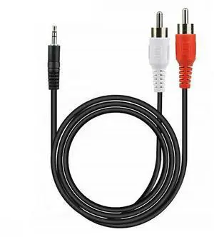 3.5mm to RCA Cable, RCA Male to Aux Audio Adapter HiFi Sound Headphone Jack Adapter Metal Shell Y Splitter Auxiliary Cord 1/8 Connector for Phone Speaker MP3 Tablet HDTV