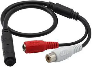 High Sensitive Microphone, Mini Audio Pickup for CCTV Security Camera, with Power Cord and Audio Cable