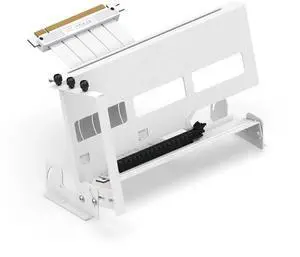 PCIe 4.0 GPU Mount Bracket, Multi-Angle Adjustment with All White Riser Cable, Compatible to RTX4090, 4080, 4070ti - White