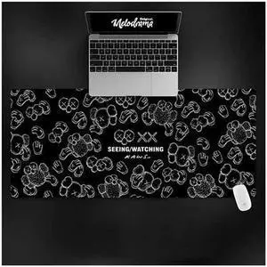 KAWS Anime Mouse Pad Gamer Large Locking Edge Soft Durable Gaming Mousepad 80×30×3CM