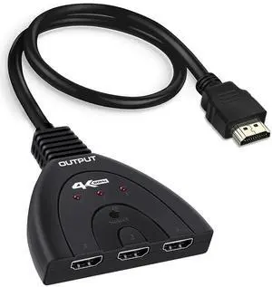2 Way AV Switch RCA Switcher 2 in 1 Out Composite Video L/R Audio Selector Box for DVD STB Game Consoles-Black