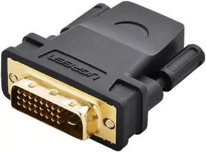 UGREEN HDMI to DVI Converter adapter, High Speed HDMI Female to DVI 24+1 DVI-D Male Adapter Gold Plated Support 1080P for HDTV, Plasma, DVD and Projector ,Fully compatible with all HDTV formats.