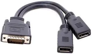 DMS-59Pin Male to Dual DP Displayport Female Splitter Extension Cable for PC Graphics Card