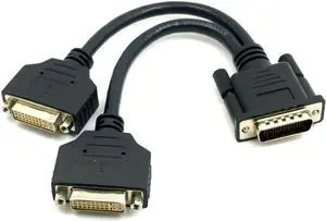 DMS 59 Pin Dual 2 DVI Monitors, DMS 59 Pin Male to Two DVI 24+5 Female Dual Monitor Extension Cable Adapter for LHF Graphics Card (dus 59 pin Dual dvi)