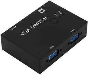 2 Port VGA SVGA Monitor Sharing Switch Box 2-in 1-Out for LCD PC TV Monitor