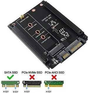 M.2 NGFF SSD to 2.5" sata III ssd Drives, Connector Converter Expansion Card for SATA III, Supports M.2 NGFF SATA 2280, 2260, 2242, 2230