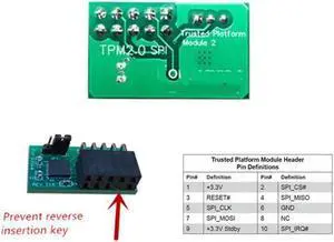 1Piece TPM 2.0 Module for SuperMicro AOM-TPM-9670H 10Pin SPI 1Piece TPM 2.0 Module for SuperMicro AOM-TPM-9670H 10Pin SPI