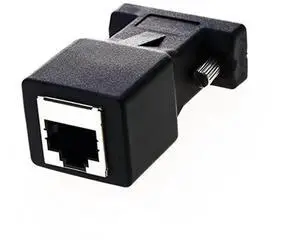 RS232 to RJ45 DB9 9Pin Serial Port Male to RJ45 Female Cat5e6 Ethernet LAN Extend Adapter