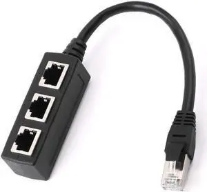Network 1 Port to 3 PortsSplitter Network Ethernet RJ45 eight-core network cable Ethernet extension cable socket adapter