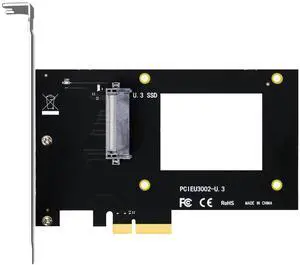 PU13 U.3 to PCIe 4.0 X4 Adapter for 2.5 Inch U.3 SSD, PCIe 4.0 X4 Full Speed