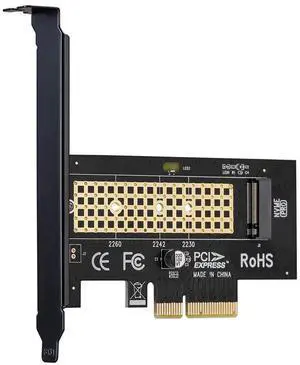 M.2 NVME to PCIe 3.0 x4 Adapter with Aluminum Heatsink Solution