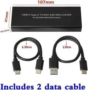 Type-C USB3.0 to 16+12 Pin Enclosure for Macbook Air Pro 2013 2014 2015 Case