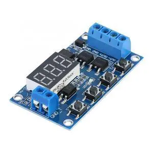 DC 5V-36V Dual MOS Control Cycle Trigger Timer Delay Relay Module Switch LED Quiescent Current 20mA Operating Current 50mA