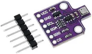 BME680 Digital Temperature Humidity Sensor Module(Temperature/Humidity/Pressure/VOC Gas) 4 in 1 Sensor High Precision Environmental Monitoring Sensor with SPI IIC DC 5V