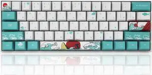 (Only Keycaps) Coral Sea 60% PBT Keycaps Set OEM Profile for MX Switches Mechanical Gaming Keyboard GK61 64