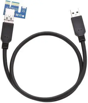 PCI Express 16x to 1x Powered Riser Adapter Card w/60cm USB 3.0 Extension Cable and 4-Pin MOLEX to SATA Power Cable-GPU Riser Extender Cable-Ethereum Mining ETH (6 Pack 4 Pin)