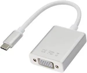 USB C to VGA Adapter, Type C to VGA Converter Cable, Screen Display for MacBook 2017/2016 Pro 2019/2018,Lenovo, Samsung S8/9, Note8, Huawei Mate 10 and More (21cm/8inch) (VGA)