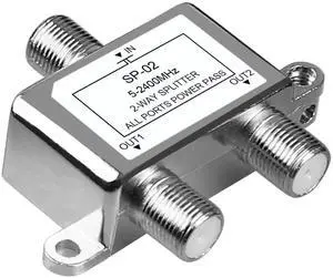 2 Way Coaxial Cable Splitter MoCA 5-2400MHz, RG6 Compatible Coax Splitter for HD Satellite/Cable TV, Internet & CATV Antenna Signals, Low Loss MoCA Support