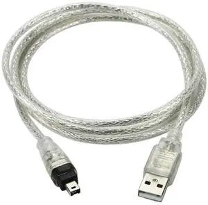 USB Male to Firewire IEEE 1394 4 Pin Male iLink Adapter Cord Cable for Sony DCR-TRV75E DV