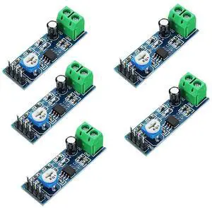 5pcs LM386 Mono Audio Amplifier Module 200 Times AMP Solo 5V-12V 10K Adjustable